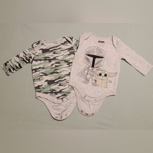 Star Wars Baby Bodysuit Set - Gray and Green